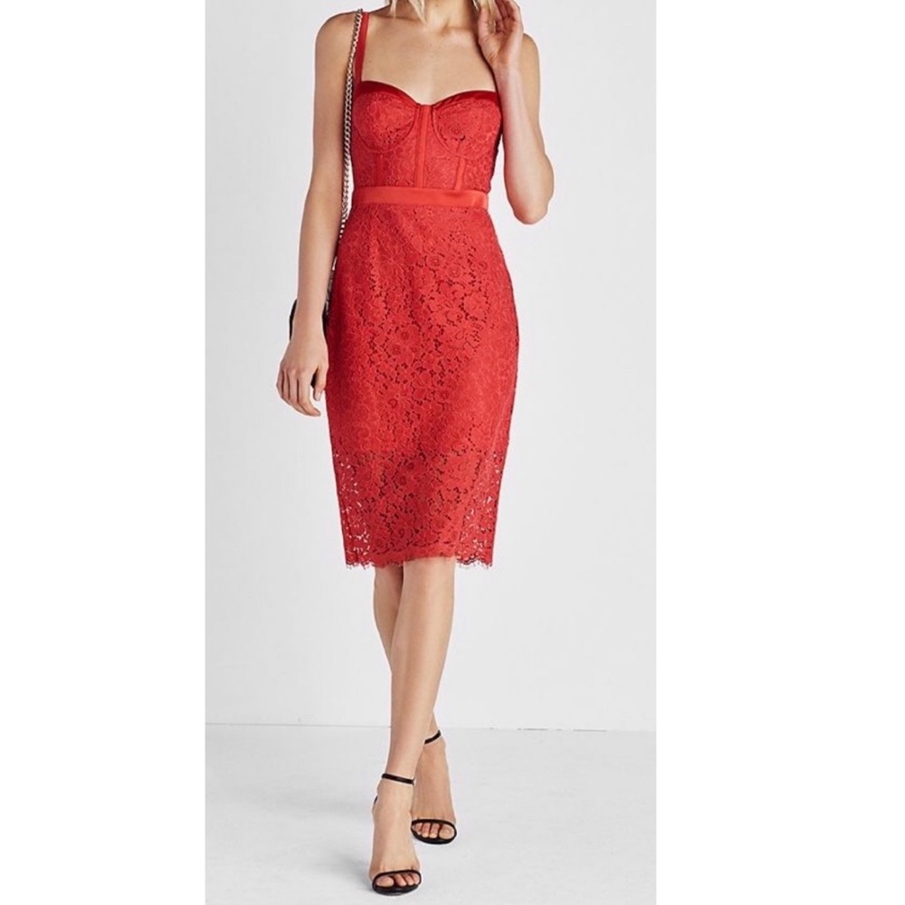 EXPRESS Cupid red lace dress